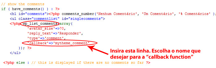 Remoção do WP List Comments