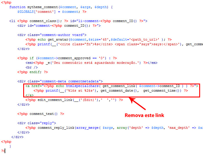 Crie callback function no arquivo functions.php