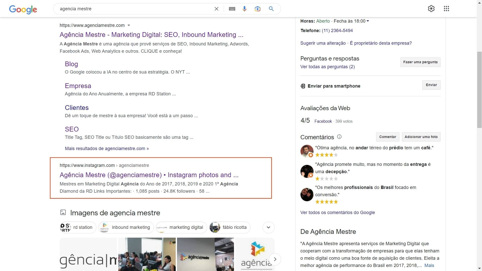 Apareça no Google com o Instagram