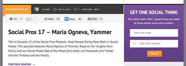 Exemplo de caixa de opt-in