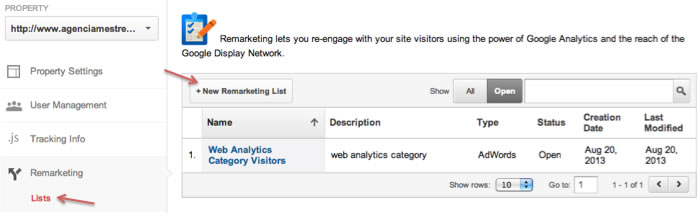 Listas de Remarketing no Analytics