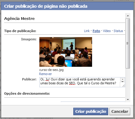 Criando Publicação Power Editor