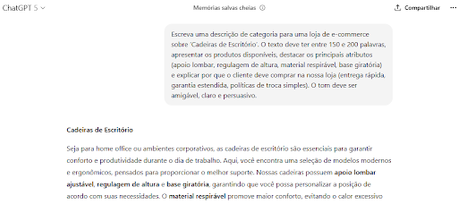 Descrição de Categoria de Produtos: Como Fazer com IA