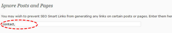 Como o SEO Smart Links ignora posts e páginas