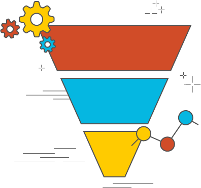 Imagem ilustrativa do funil de vendas